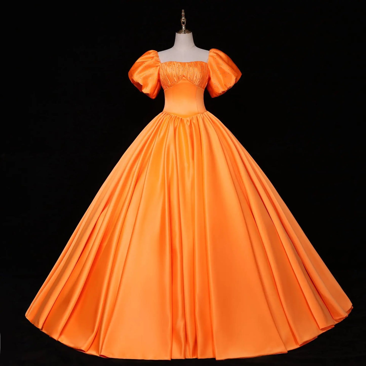 Red Satin Evening Prom Dresses for Women Summer Elegant Sexy Puff Sleeve Long Formal Party Ball Gown Dress Show Host Vestidos