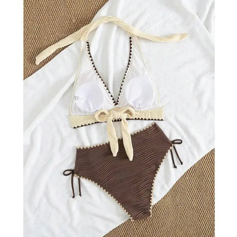 Sexy High Waist Bikinis Women's Swimwear Female Swimsuit For Swim Wear Bathing Suits Brazilian Bikini Set Beachwear Pool Bather