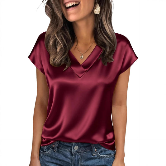 Blusa de Seda em Tom Creme