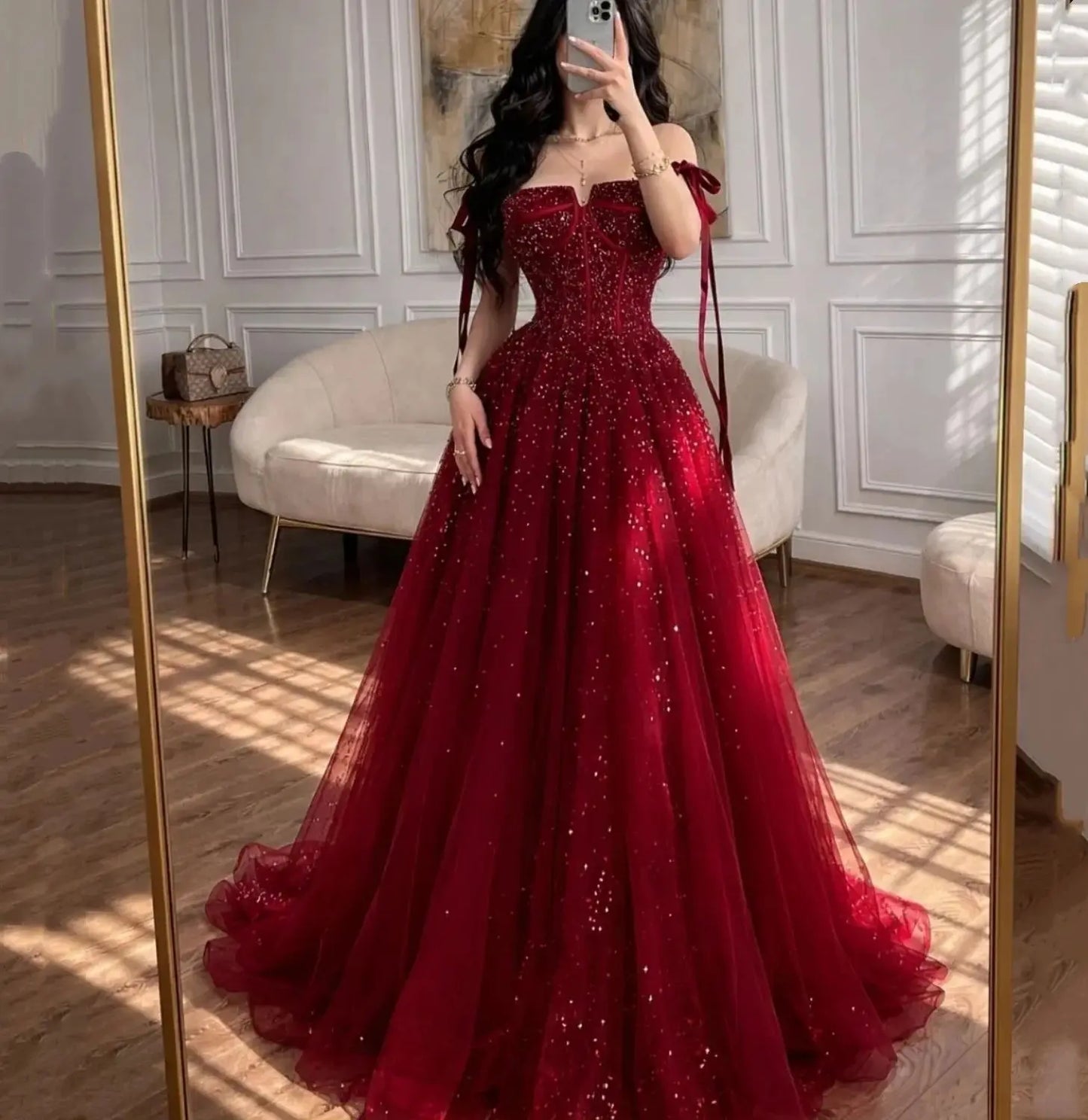Red Prom Dresses for Special Occasions Customized Luxurious Women's Evening Dresses Brands A-line Wedding Dress Party
