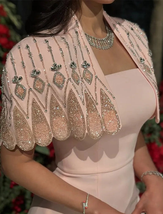 Pleat Sequined Straight Square Neck Long Dresses Bespoke Occasion Cocktail Sparkle Elegant