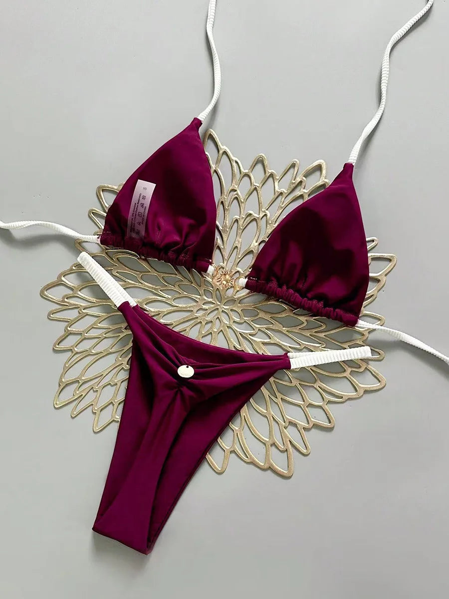 2026 Push Up Women Swimsuits Sexy Swimwear Brazilian Bikini Set Thong Biquini