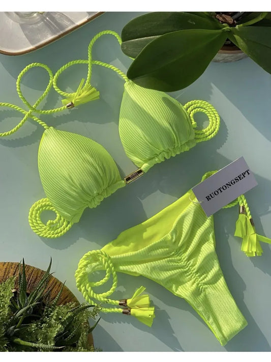 Bikini Triângulo com Cordões