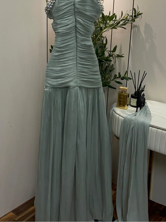 Women's Evening Dresses Woman for Wedding Party Tulle Custom Made Line A Korean Popular Dresses Luxury