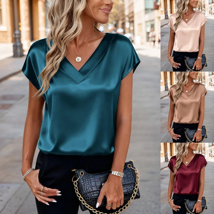 Blusa de Seda em Tom Creme