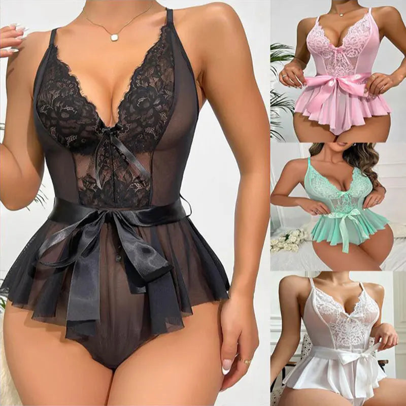 Women Pajamas Sleepwear Lace Pajama Sexy Pajamas Ladies Underwear Comfortable Casual Summer