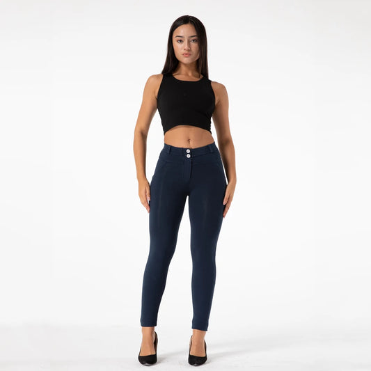 Leggings Gym Women's Sports Tight Skinny Navy Exercise Legging Stretch Athletic Leggins