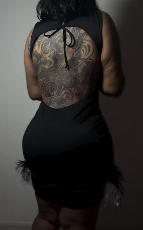 Luxury Crystal Mini Evening Cocktail Dresses Pink Black Feather Hem Black Girl Birthday Homecoming Gala Gown Backless Customized