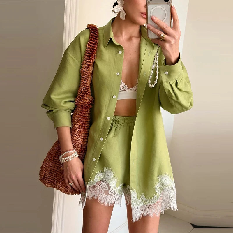 Conjunto de Praia em Linho