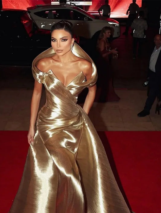 Gowns Off The Shoulder Party Gown Floor Length Evening Dress vestidos de festa Customized