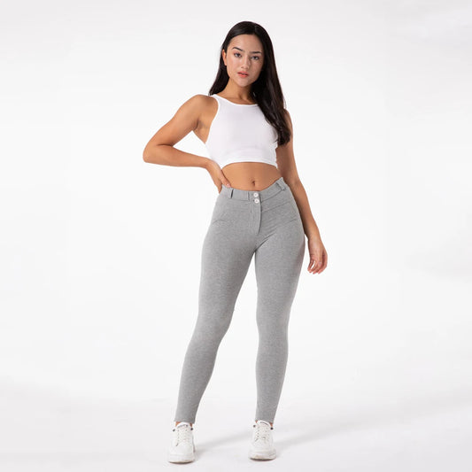 Women Mid Rise Compression Push up Gym Shaping Leggings