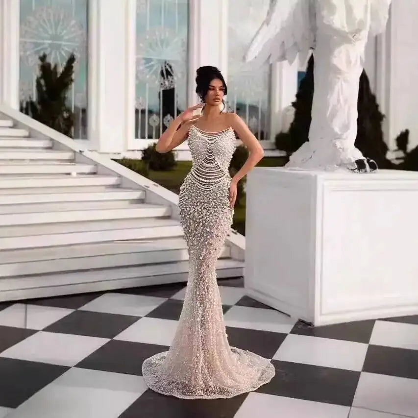 Vestido Corpete com Pérolas