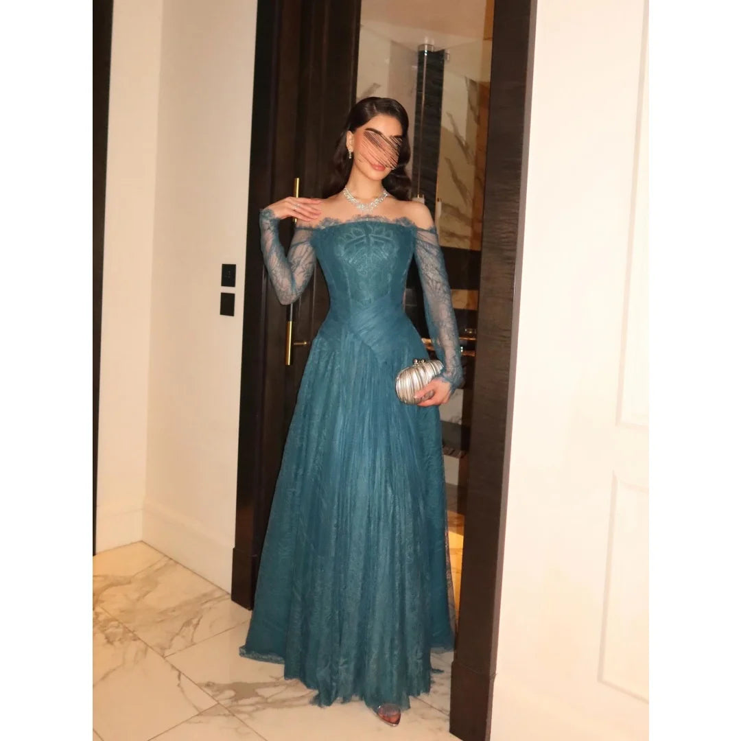 Navy Blue Sweetheart Neck Detachable Cape Prom Dress Sequins A-line vestidos de noche Floor-Length Formal 2026