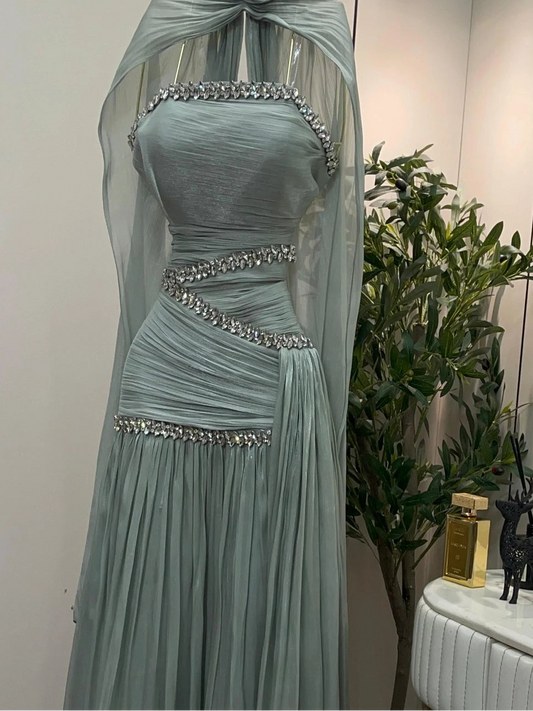 Women's Evening Dresses Woman for Wedding Party Tulle Custom Made Line A Korean Popular Dresses Luxury