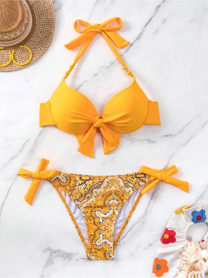 Sexy Bikini 2024 Women Swimsuit Swimwear Female Thong Bikinis Set Swimming for Bathing Suits Brazilian Biquini