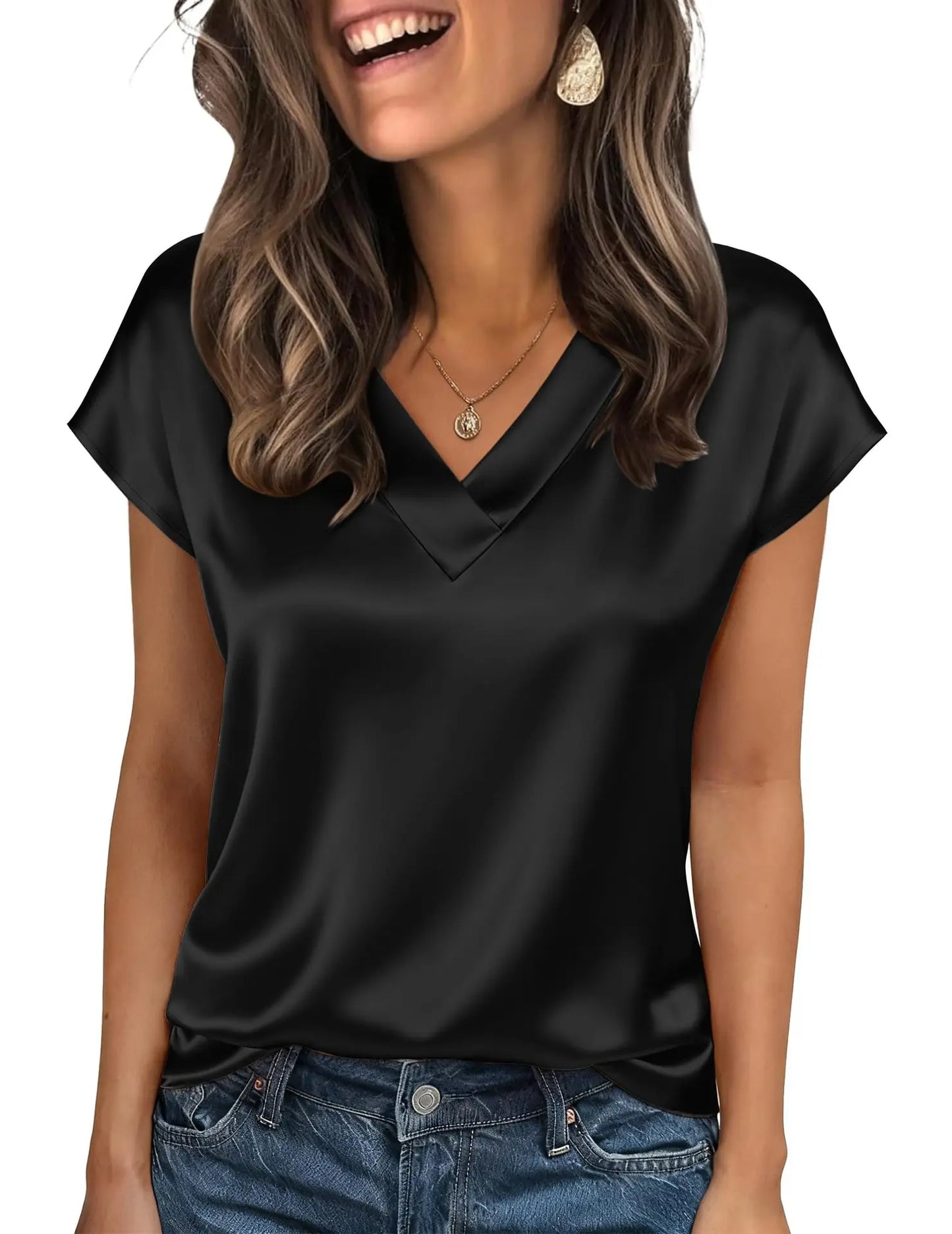 Blusa de Seda em Tom Creme