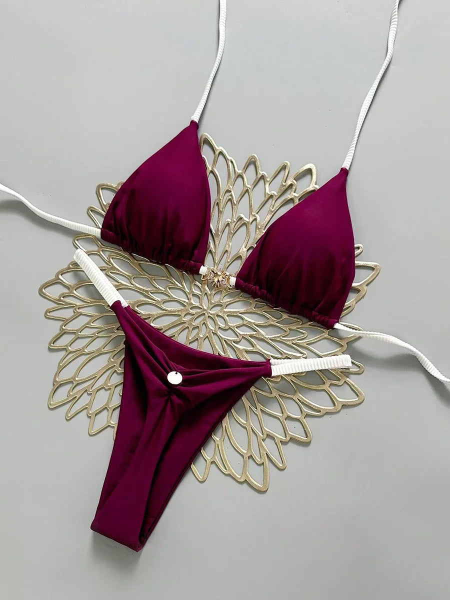 2026 Push Up Women Swimsuits Sexy Swimwear Brazilian Bikini Set Thong Biquini