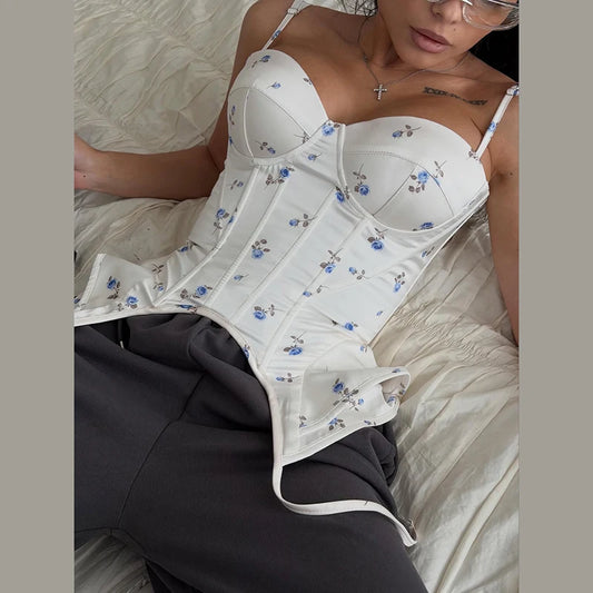 Top Sweetheart Neckline Irregular Hem 2026 Summer Casual Women Bustier Sexy Versatile Lady Outwear