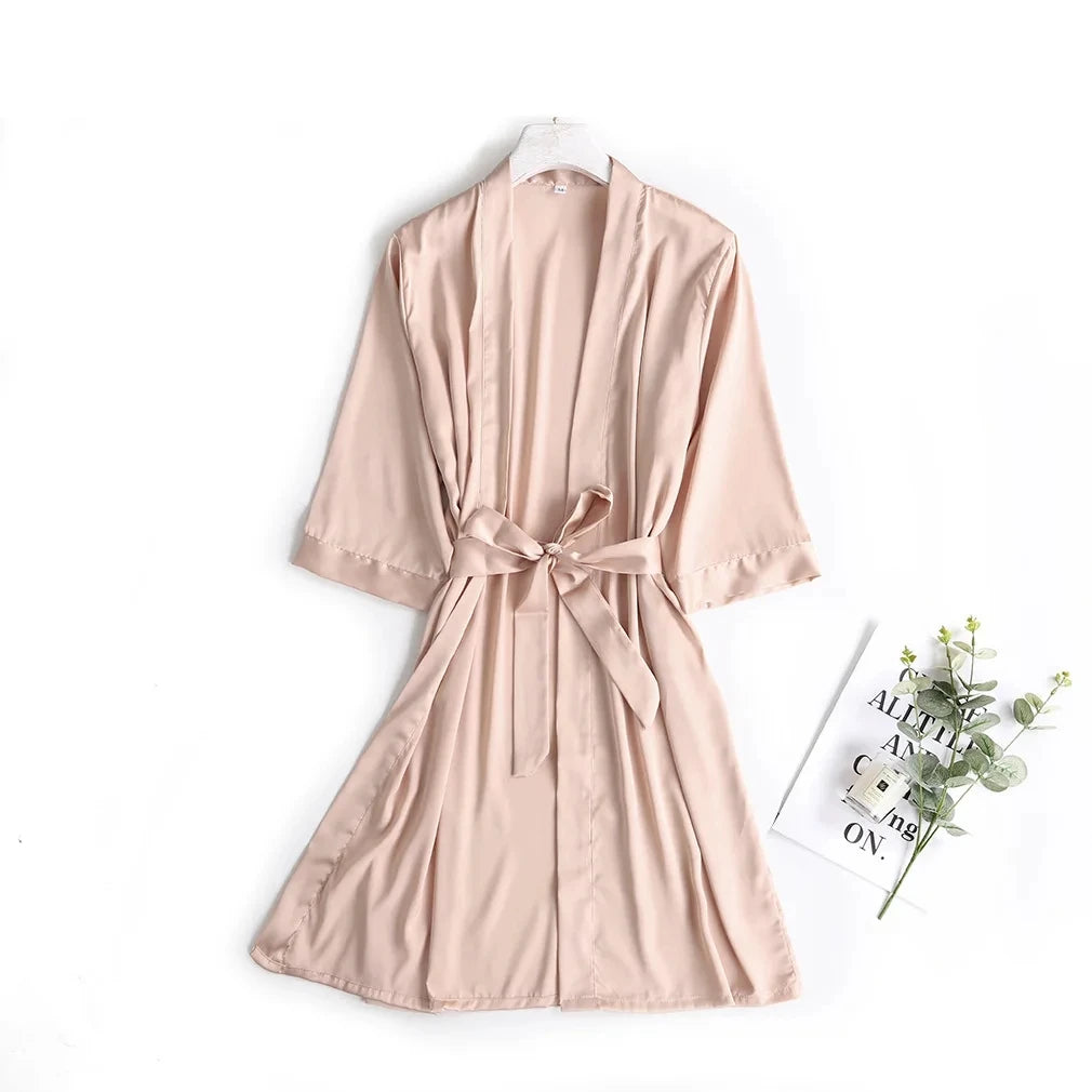 Women Robe Morning Gown Sleepwear Loose Nightgown Female Lingerie
