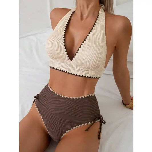 Sexy High Waist Bikinis Women's Swimwear Female Swimsuit For Swim Wear Bathing Suits Brazilian Bikini Set Beachwear Pool Bather