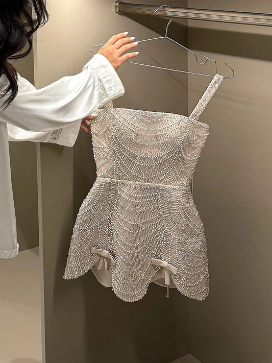Women's Dresses for Wedding Party Vestidos De Festa Customized Champagne Mini Cute