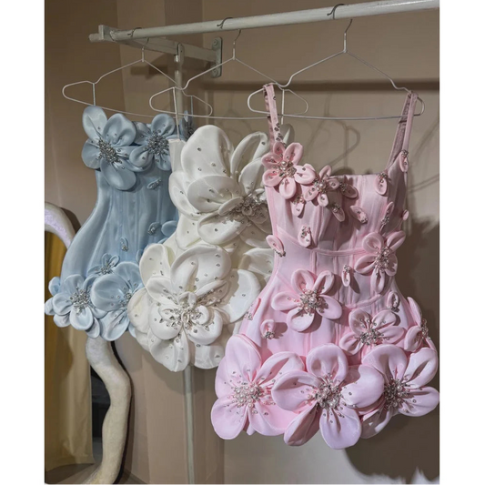 Dresses Wedding Spaghetti Straps Elegant Party Dresses for Women Luxury 3D Flowers Elegant Woman Dress