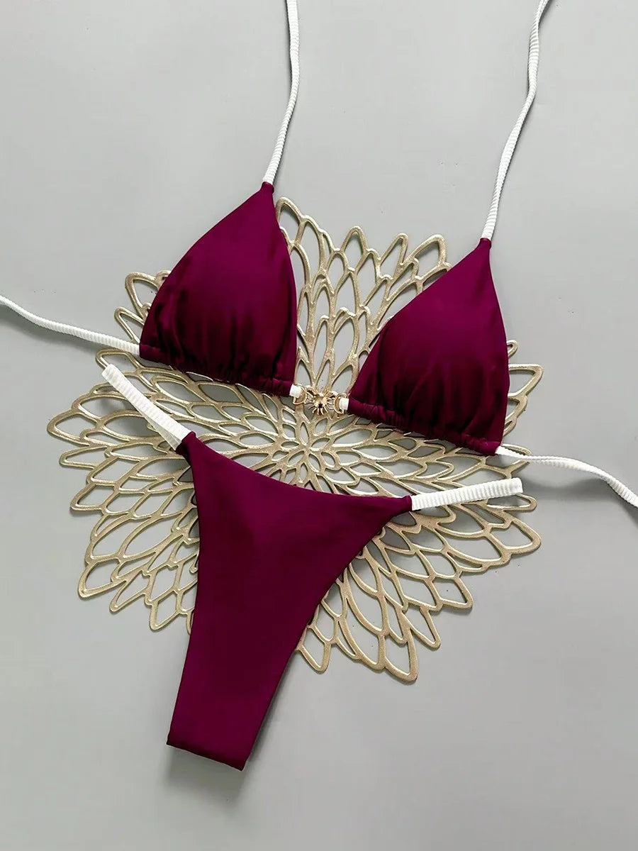 2026 Push Up Women Swimsuits Sexy Swimwear Brazilian Bikini Set Thong Biquini