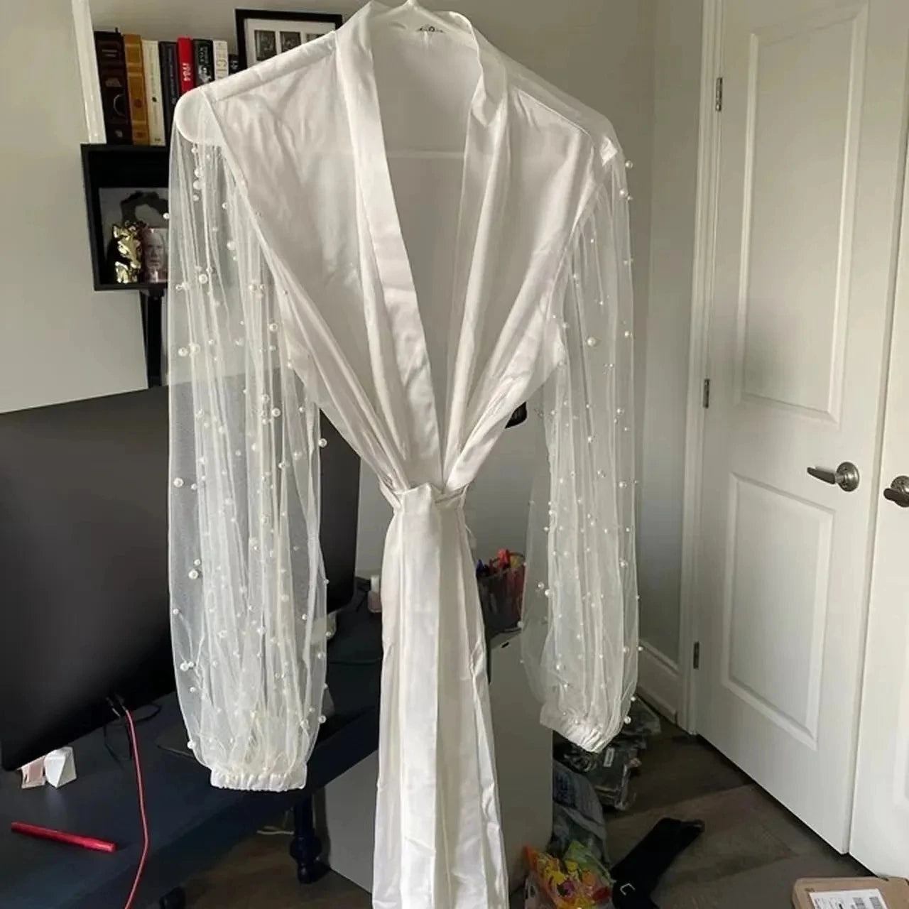Robe Luxury High Grade Bathrobe Sexy Nightwear Women's Robe Silk Satin Pajamas Bride