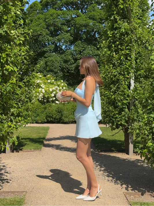 Chic Mini Evening Dresses Halter Backless Lace-up Party Dress Sleeveless Summer Vacation Women'Dress 2026