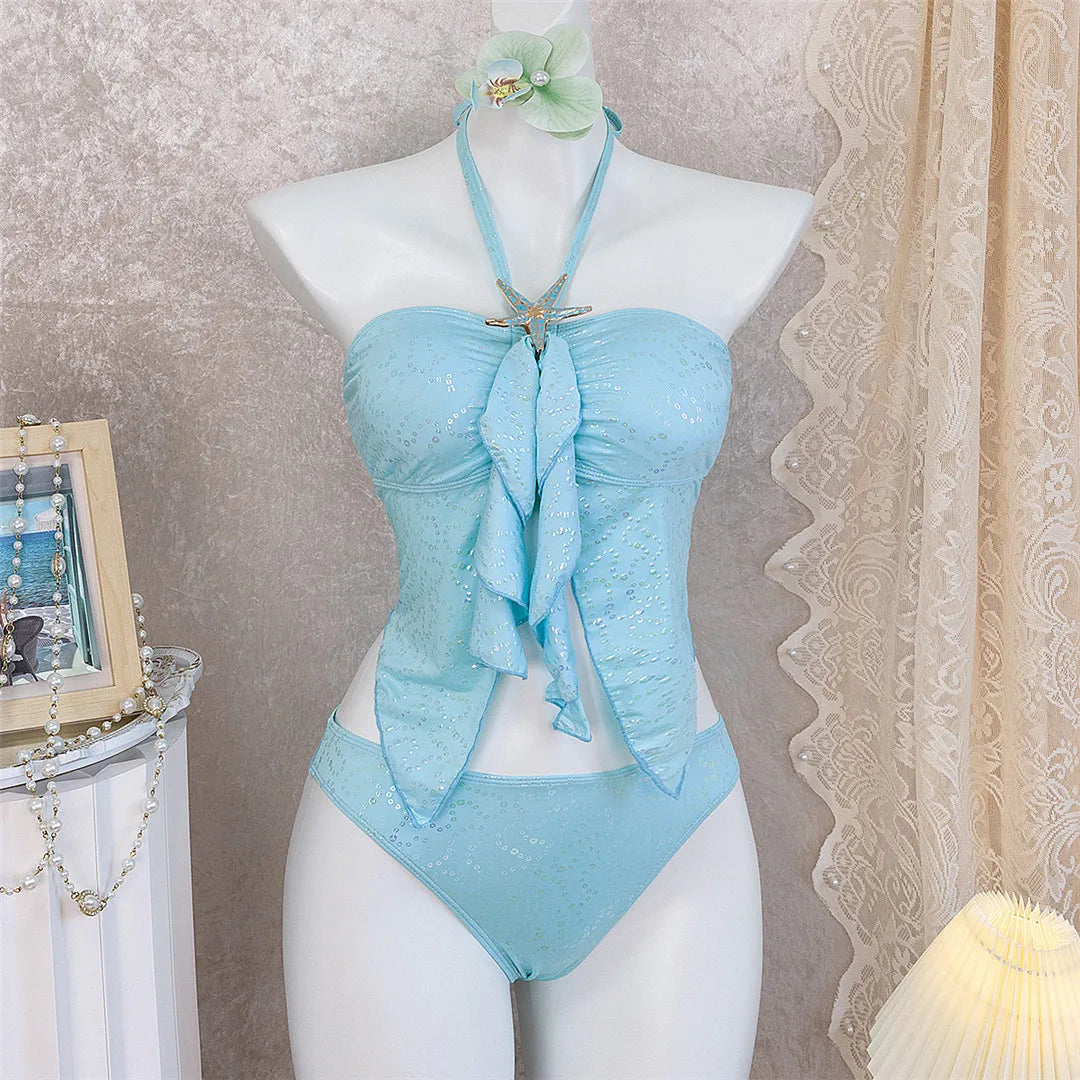 New Bather Bathing Suit Swim Halter Bikini Women Swimwear Female Swimsuit Bikini