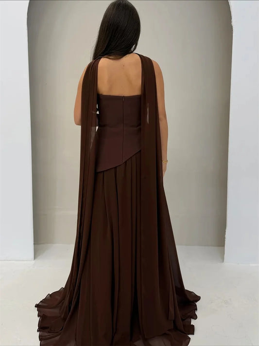 Luxurious Women's Evening Dresses for Special Occasions Tube Top Sleeveless and Backless Prom Dress Party