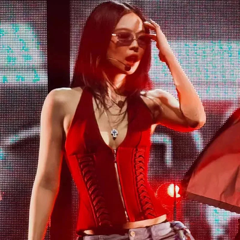 Crop Top Estruturado com Fecho