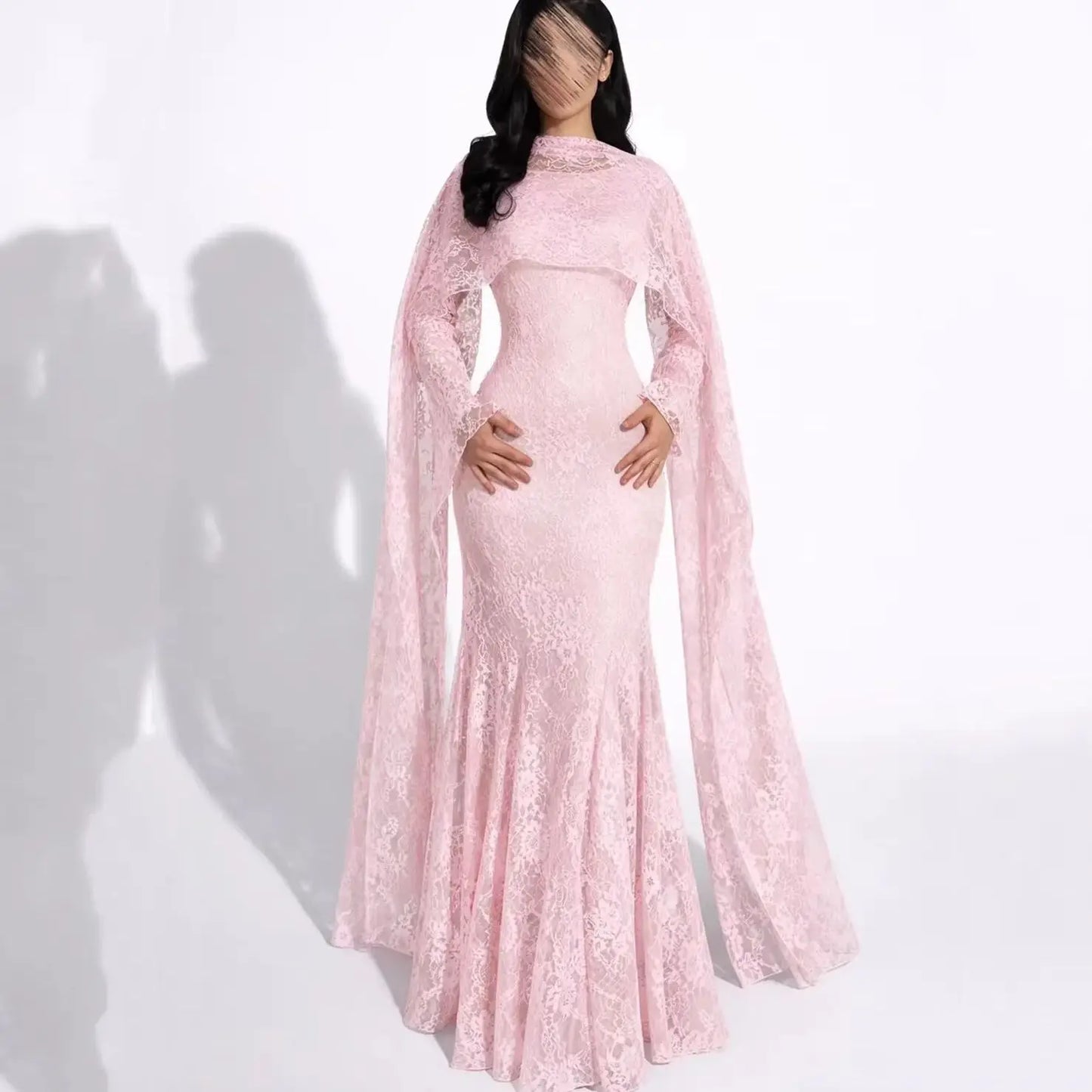 Femme Dresses Gala Customized Women Evening Dress Vestidos De Noche Brillantes Lace Pink 2026