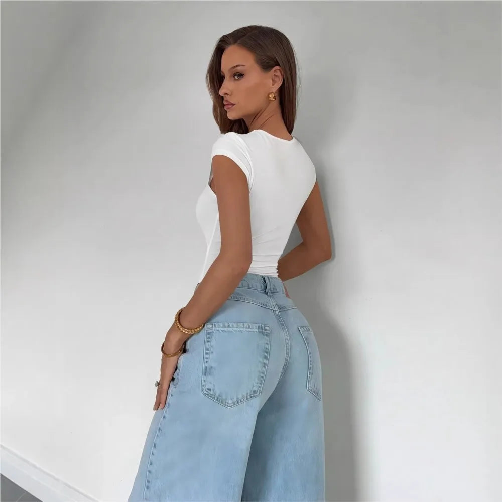 Women's Clothing Lace Edge Patchwork Short-sleeved Jumpsuit