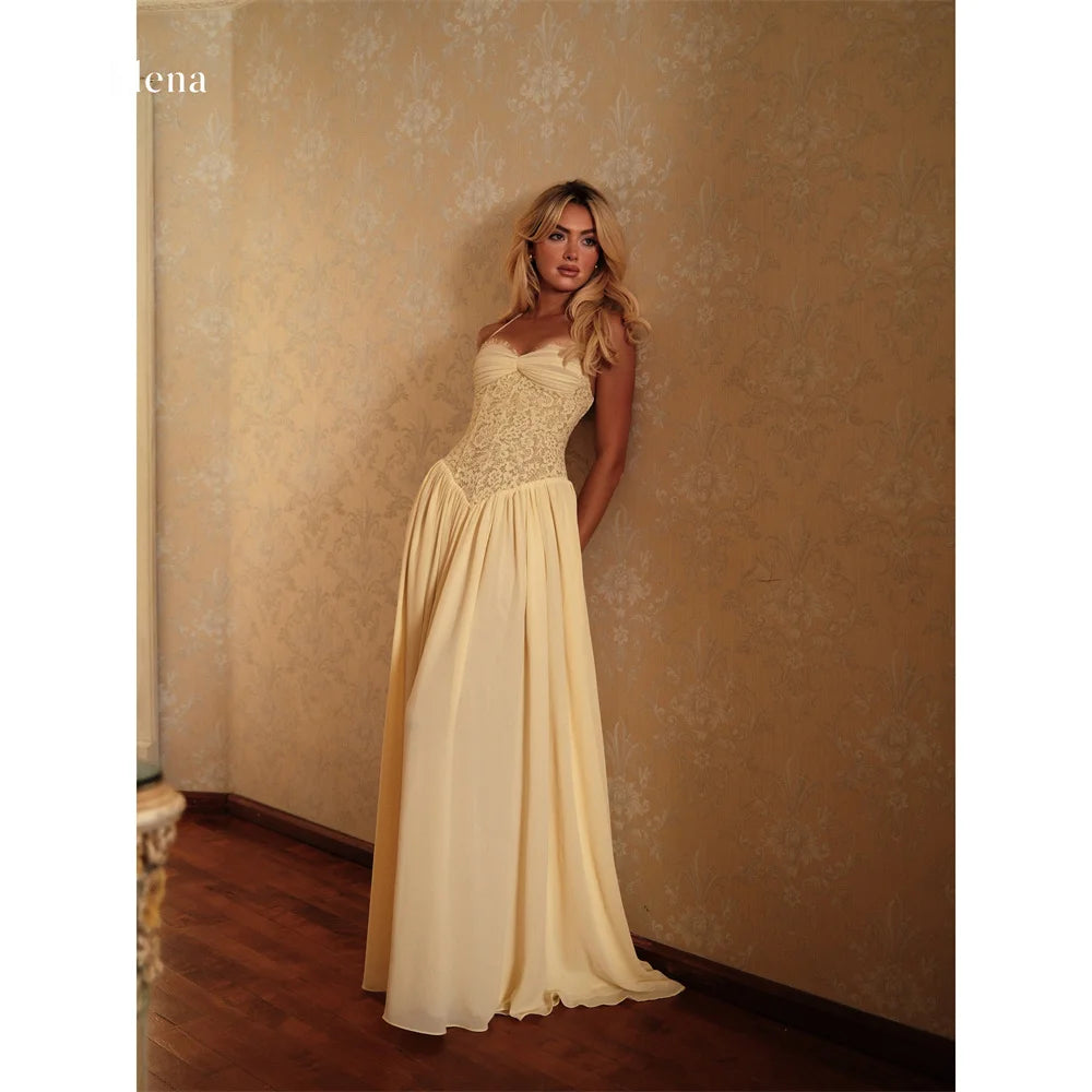Sweetheart Champagne A-Line Elegant Evening Gown Luxury Formal Women's Ladies New Premium