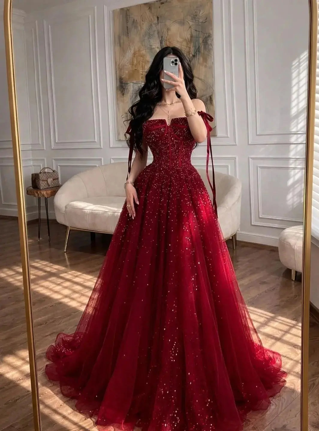 Red Prom Dresses for Special Occasions Customized Luxurious Women's Evening Dresses Brands A-line Wedding Dress Party