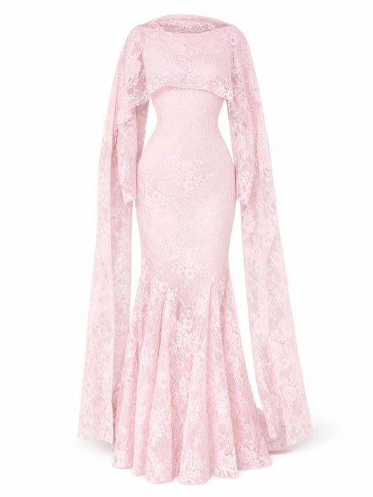 Femme Dresses Gala Customized Women Evening Dress Vestidos De Noche Brillantes Lace Pink 2026