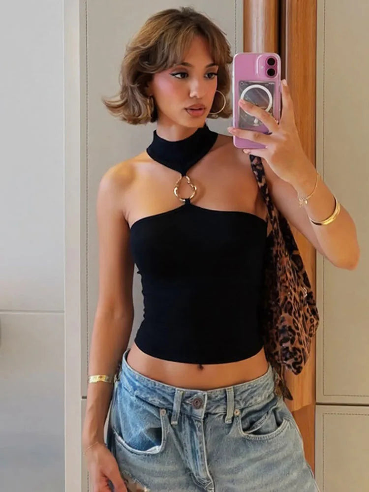 Tops Women Turtleneck Off Shoulder Skinny Stretch Street Fashion Wild Style Solid Outfits