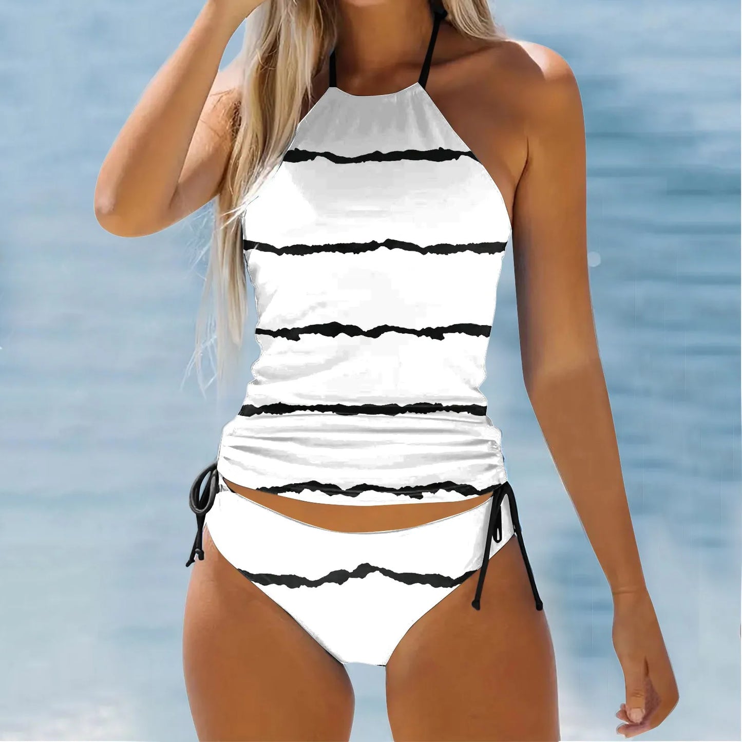 Bikinis Womens Swimwear Set Women'S Swimwear  Normal Swimsuit Split Beach Female Swimsuit