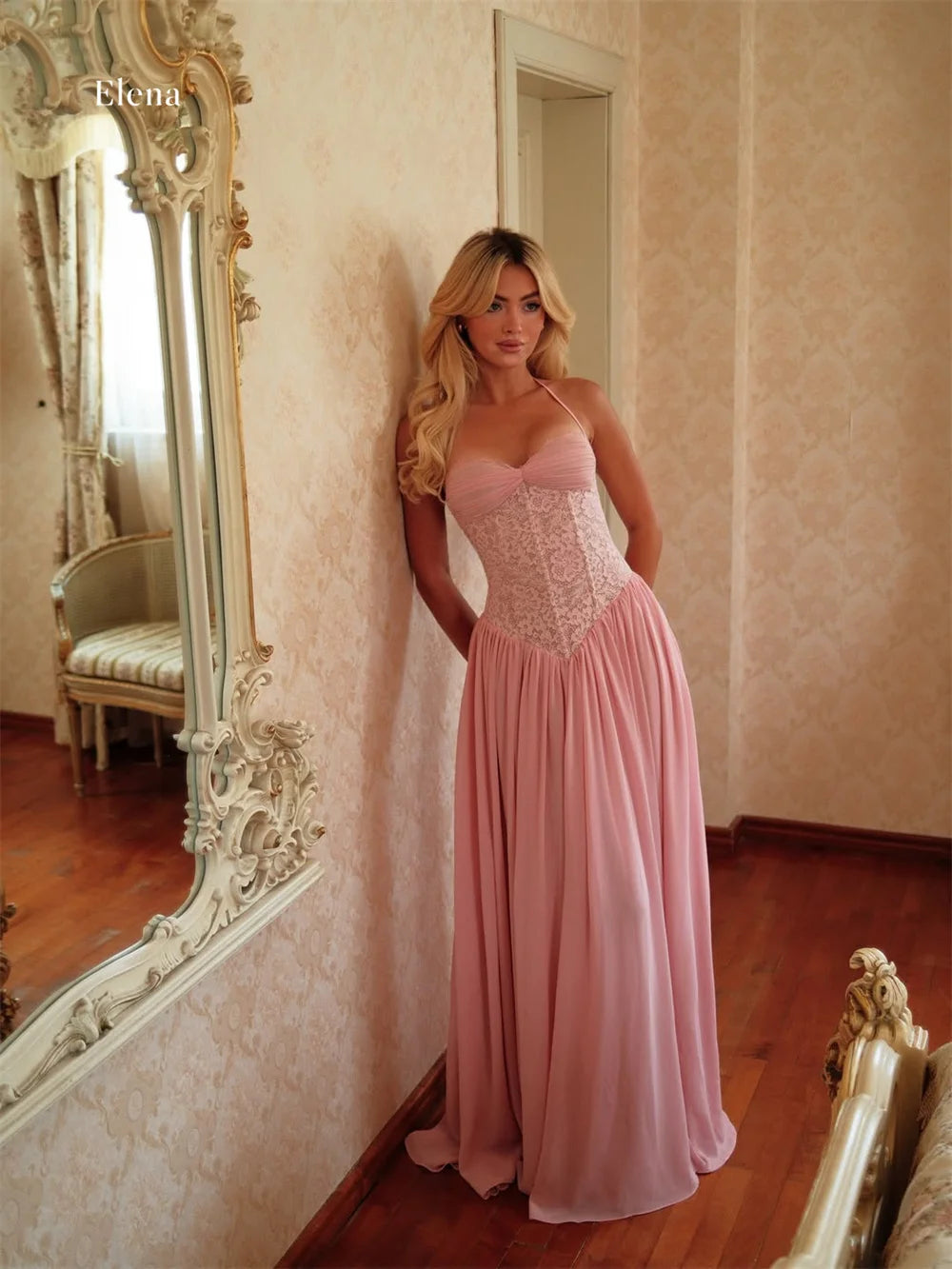 Sweetheart Champagne A-Line Elegant Evening Gown Luxury Formal Women's Ladies New Premium