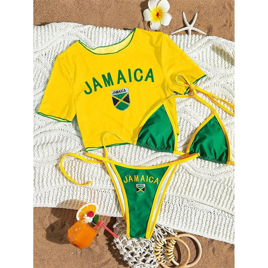 Bikini set Short Sleeve Bikini Female Swimsuit Women Swimwear Bather Bathing Suit Swim