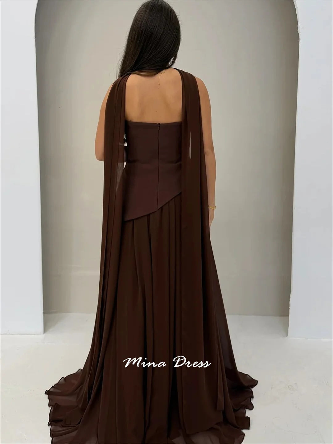 Luxurious Women's Evening Dresses for Special Occasions Tube Top Sleeveless and Backless Prom Dress Party