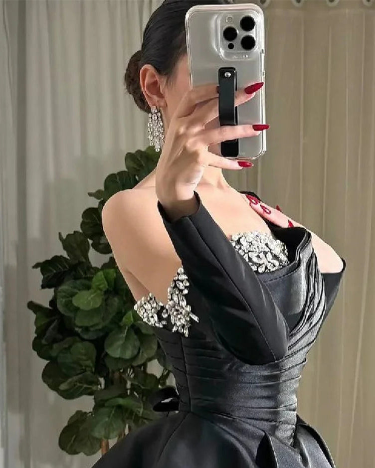 Elegant Satin Women's Evening Gown Elegant Dresses for Women Gala Party Dress Luxurious Simple Evening Wear Prom
