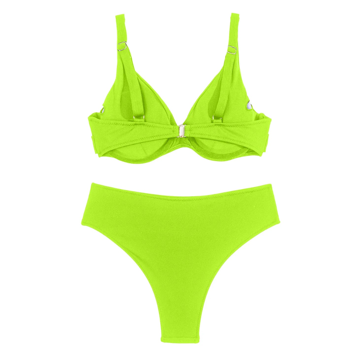 Women Bikini Set Sexy  Striped Swimsuits For Women Solid Color Summer