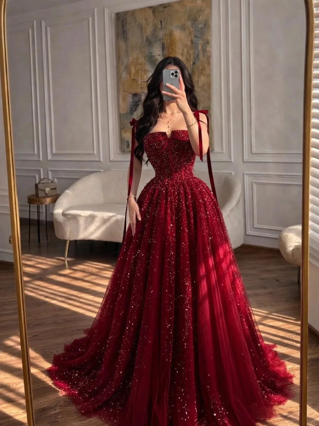 Red Prom Dresses for Special Occasions Customized Luxurious Women's Evening Dresses Brands A-line Wedding Dress Party
