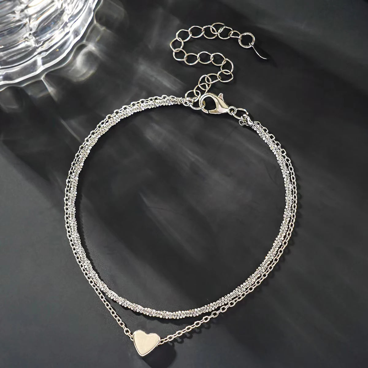 Bracelets for Women Girl Trendy Waterproof Zircon Charm Dainty Layer Chain Anklets