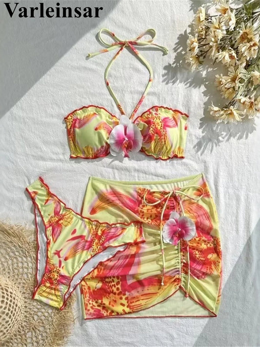 Conjunto de Bikini Três Peças