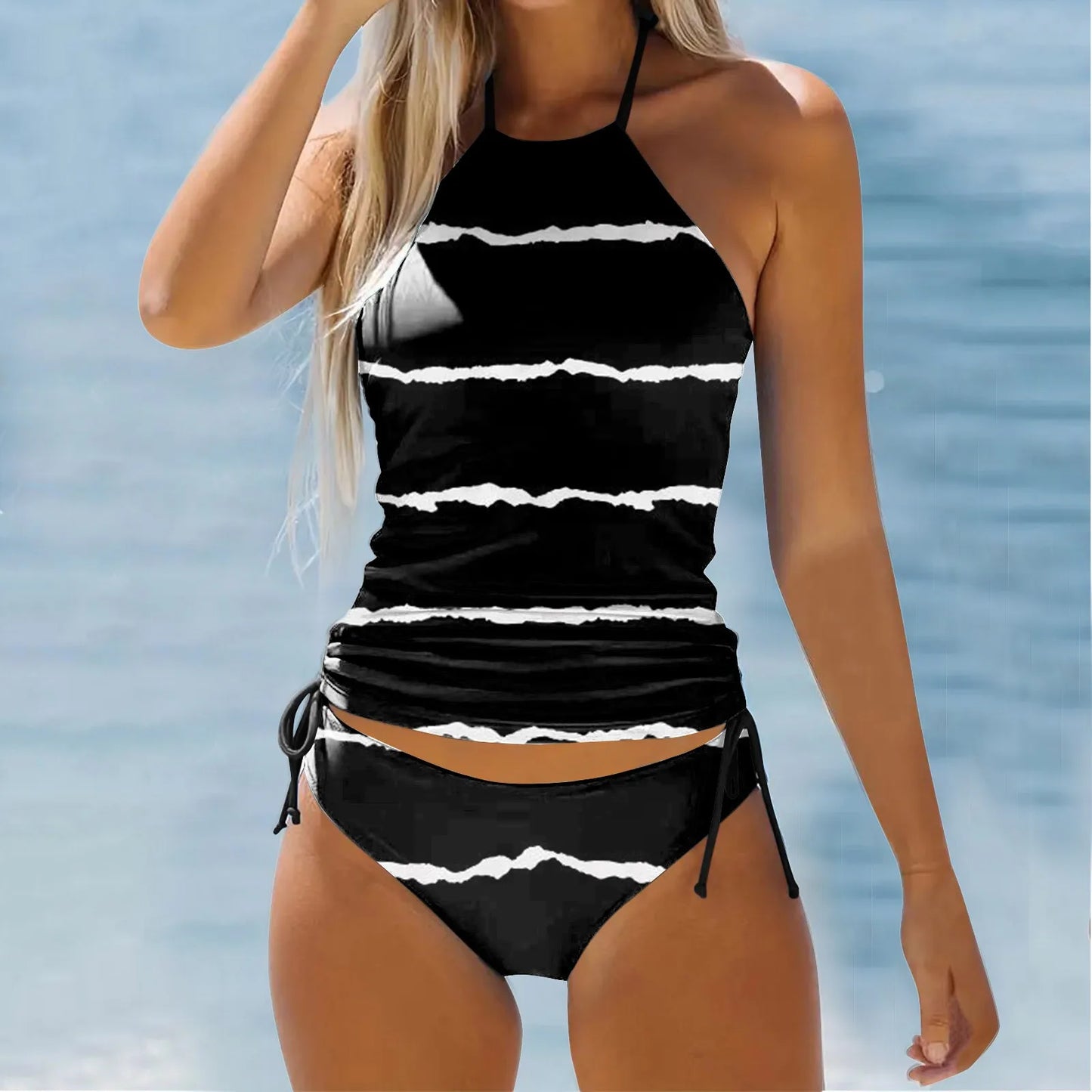 Bikinis Womens Swimwear Set Women'S Swimwear  Normal Swimsuit Split Beach Female Swimsuit