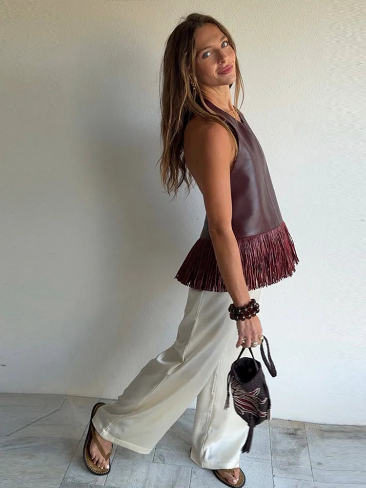 Top Halter com Franjas