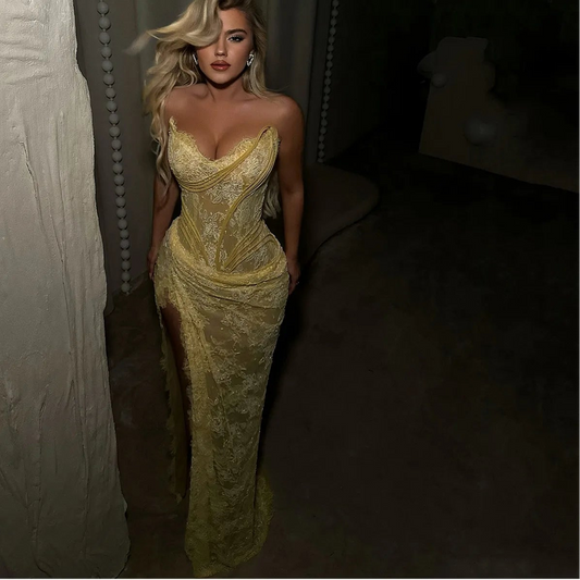 Evening Dresses  Vestidos De Festa Yellow Mermaid Beautiful Prom Dresses Store Sexy 2025